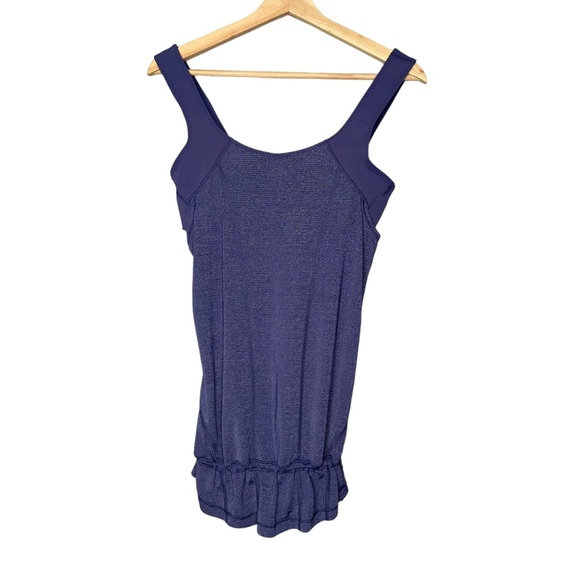 Lululemon Run Times Heathered Cadet Blue Cinch Tank - Picture 2 of 7